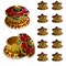 Haldi Kumkum Holder Traditional Roli Chawal/rice Holder Pooja Return Gift Indian Housewarming Hindu Wedding Favor Pujan Temple Decor Item Diwali Gifts